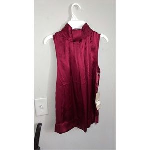 Red Satin Top
